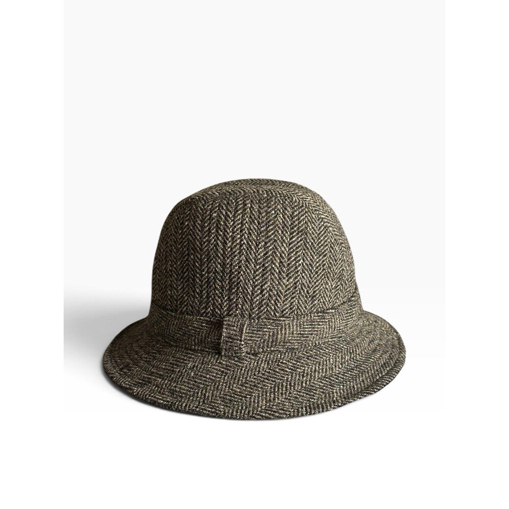 Pendleton Herringbone Wool Bucket Hat Countryside Mystery Detective Tweed Large
